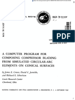 A Computer Program For Composing Compressor Blading From Simulated Circular-Arc Elements On Conical Surfaces PDF