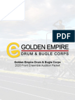 Golden Empire Drum & Bugle Corps: 2020 Front Ensemble Audition Packet