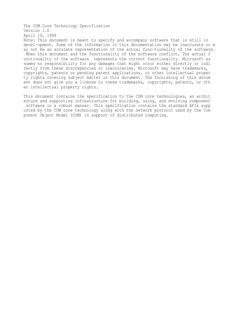 Com Spec | PDF | Component Object Model | Application Programming Interface