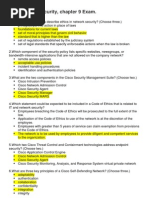 Cisco CCNA Security, Chapter 9 Exam