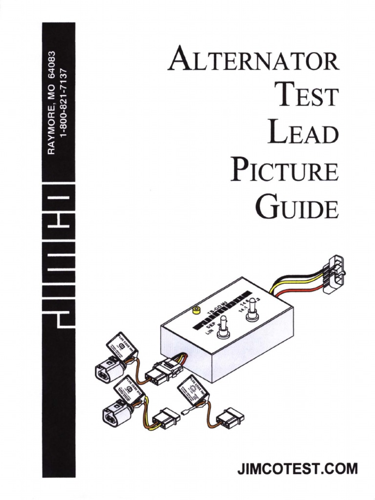 JIMCO Alternator Test Lead Picture Guide PDF PDF Electricity