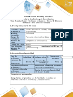 Guía de actividades y rúbrica de evaluación taller 1. Reconocimiento