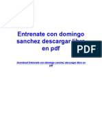 Entrenate Con Domingo Sanchez Descargar Libro en PDF