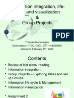 Information Integration, Life-Cycle and Visualization & Group Projects