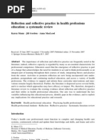 Download Reflective Practice a Systematic Review by BogdanRadu SN45644527 doc pdf
