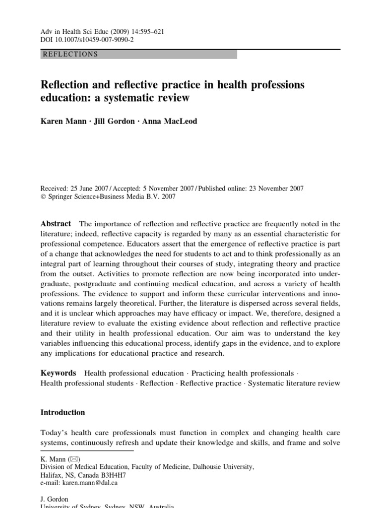 Reflective learning pdf picture