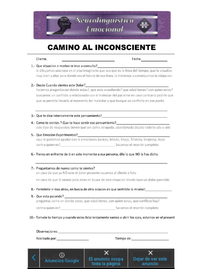 Guia Camino Al Inconsciente | PDF