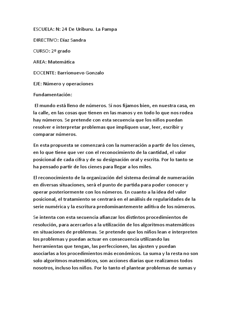 Secuencia Ultima de Matematica | PDF | Notación | Enseñanza de matemática