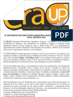 Gacetilla Informativa - ERAUP 2011