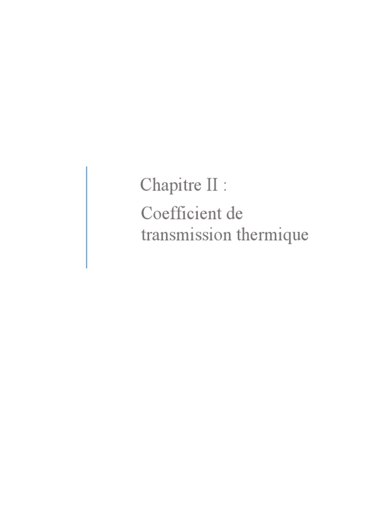 Coefficient de Transmission Thermique K PDF Transfert thermique — free download