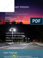 Light Pollution: Submitted by Hazoor Bux (20202-26927) Assignment No. 2 Environmental Issues and Management (EEM-401)
