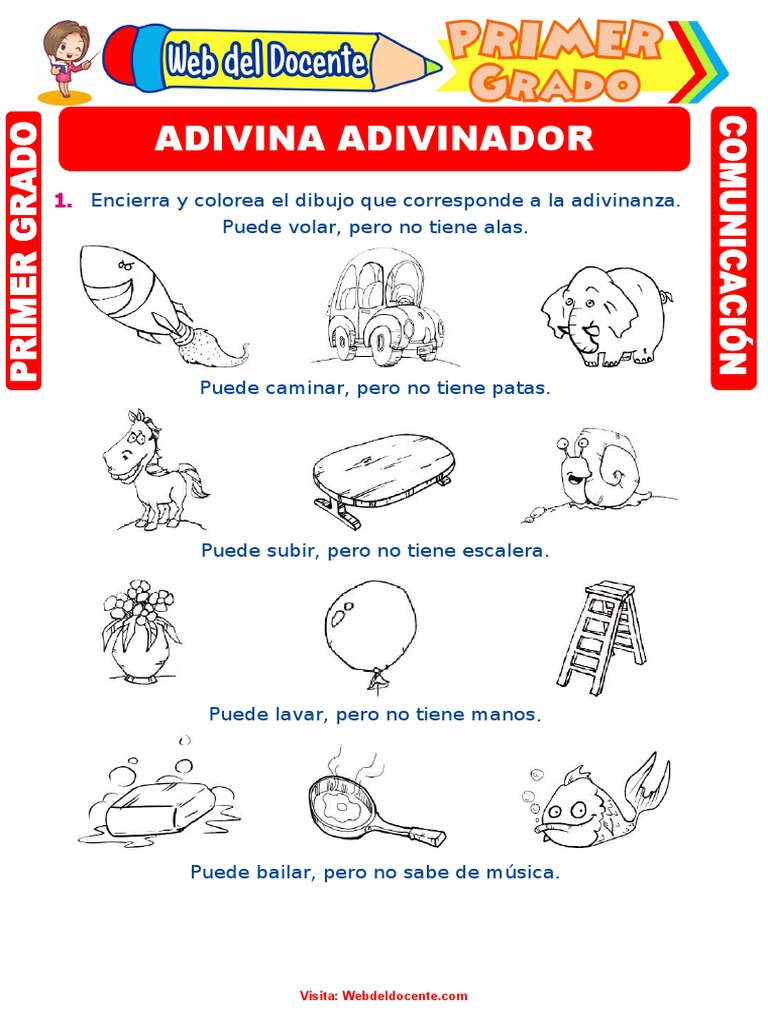Adivinanzas Infantiles para Primer Grado | PDF