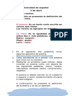 Actividad de Español 3 de Abril