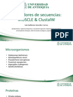 Alineadores de Secuencia MUSCLE - ClustalW PDF