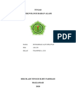 Tugas Teknologi Bahan Alam: Nama: Muhammad Alpi Inrawan NIM: 1801298 Kelas: Transfer A 2018