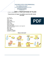 Task Number 3: Prepositions of Place: Unidad Educativa Fiscomisional "La Inmaculada