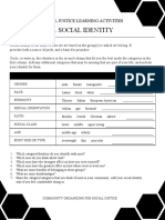 Social Identity: Social Justice Learning Activities