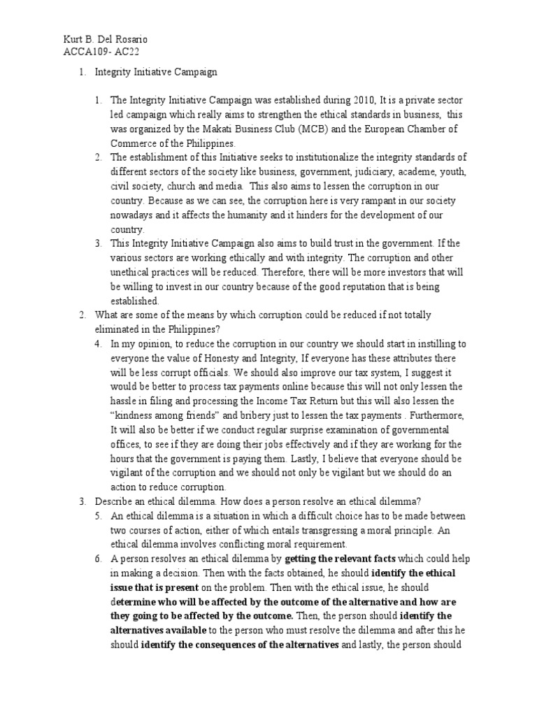 Integrity Initiative Campaign Overview | PDF | Business Ethics | Corruption