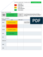 Stoplight Project Status Report Template: Risks / Roadblocks Potential Risks On Track