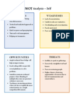 Self SWOT Analysis PDF