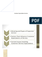 Customer Expectations and Zone of Tolerance Services