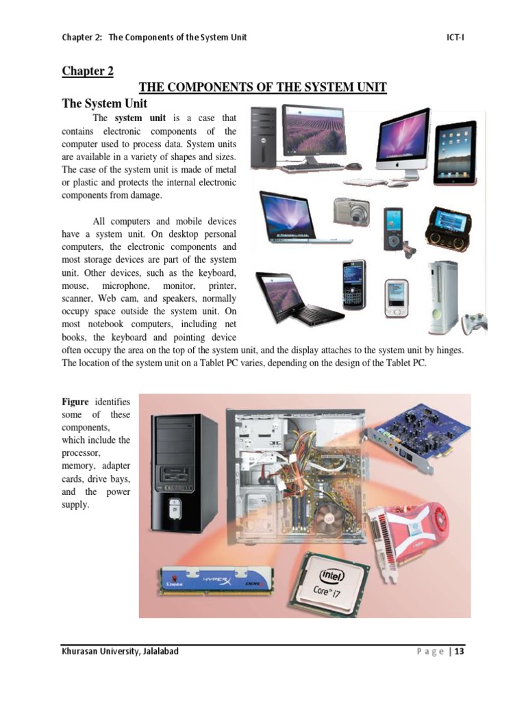 Components of the Computer System Unit | PDF | Random Access Memory ...