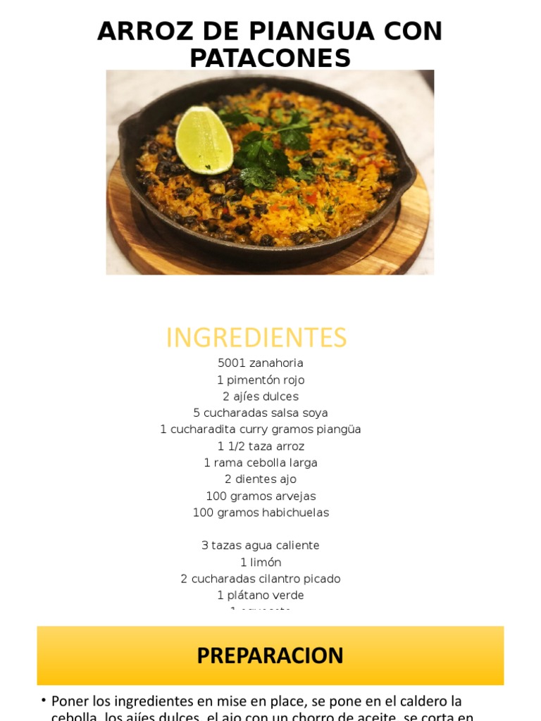 Arroz de Piangua Con Patacones | PDF | Pimenton | Curry