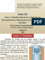 F2 Aula 10 Calor e Trabalho Primeira Lei Da Termodinâmica Transferência de Calor