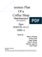 Business Plan Ofa Coffee Shop: Iipm Pgp/Fw-10-12 Isbe-A