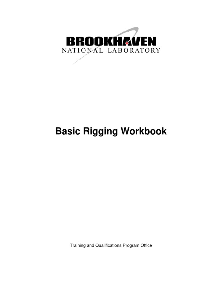 Basic Rigging Techniques Workbook | PDF | Screw | Elevator