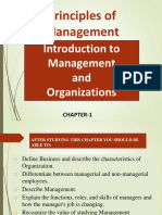 Principles of Management: Introduction To Management and Organizations