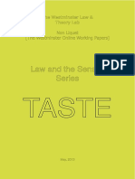 Law and The Senses - Taste