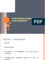 Consideraciones Generales I