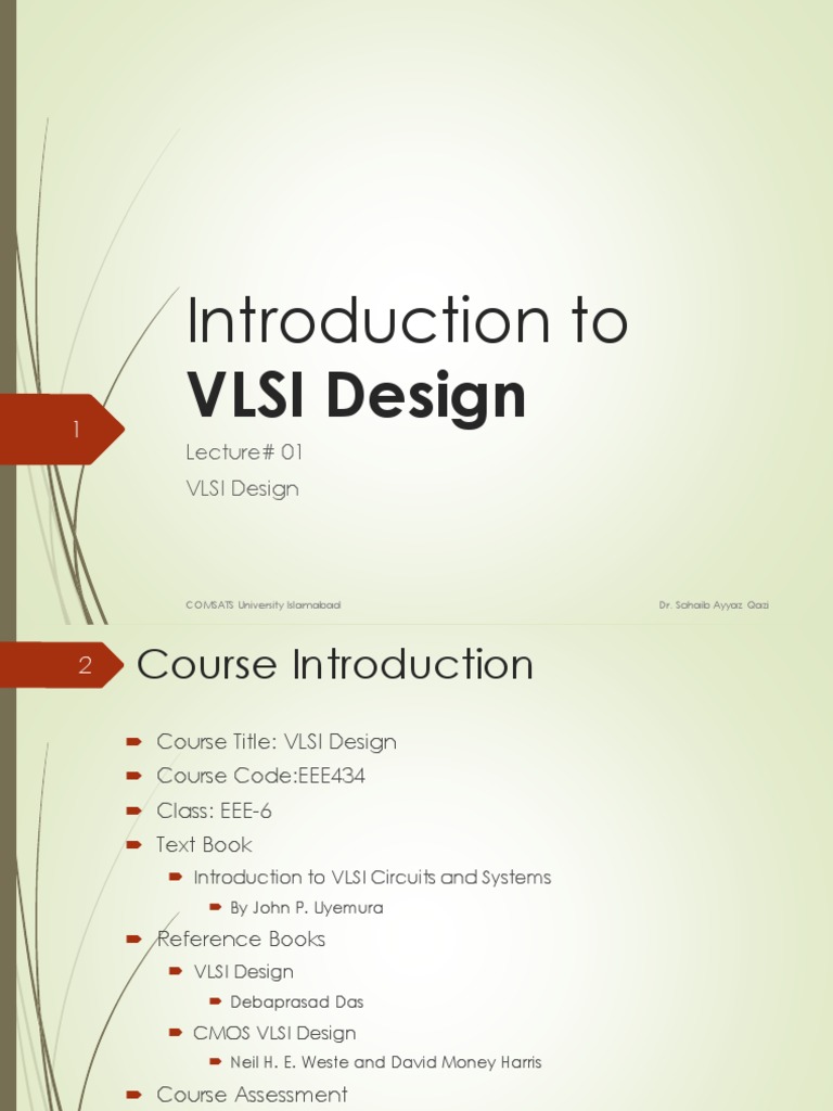 Introduction to VLSI Design Course | PDF | Integrated Circuit | Logic Gate