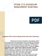 Pengertian Cco, Adendum Dan Amandement Kontrak