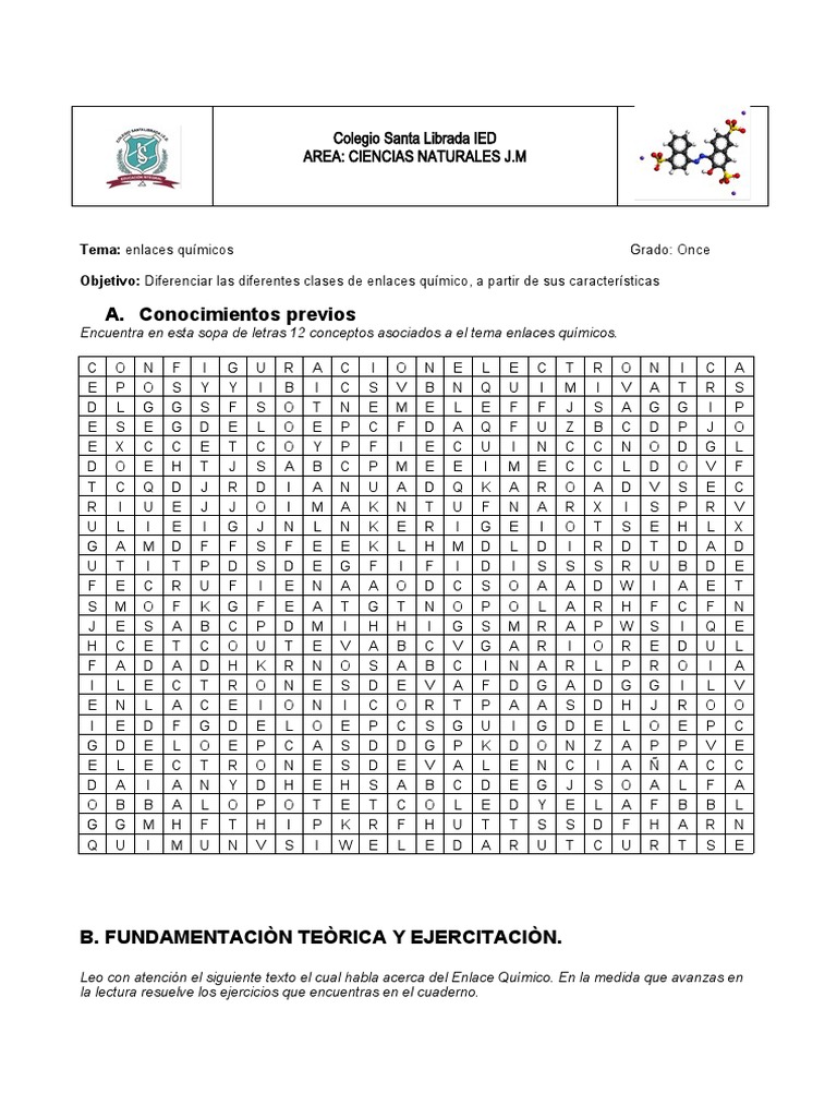 Actividad 3 Enlaces Químicos 11 | PDF | Enlace químico | Enlace covalente