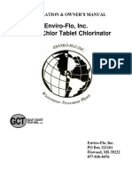Enviro-Flo, Inc. Enviro-Chlor Tablet Chlorinator: Installation & Owner'S Manual