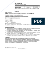 Indus Pharma (PVT.) LTD.: Complaint Response Form