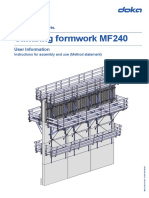 Climbing Formwork MF240: User Information