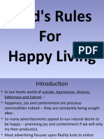God's Rules For Happy Living