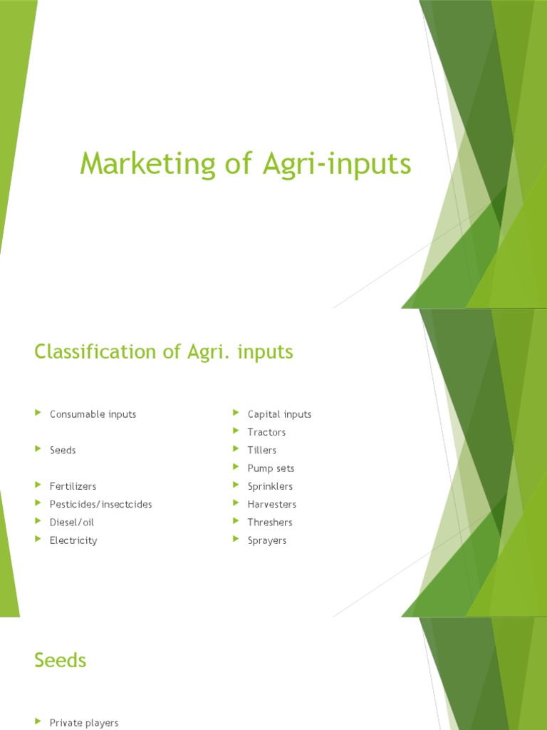 Overview of Agri-Inputs Marketing | PDF