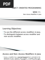 Week 11 - Java-Non-Access-Modifiers