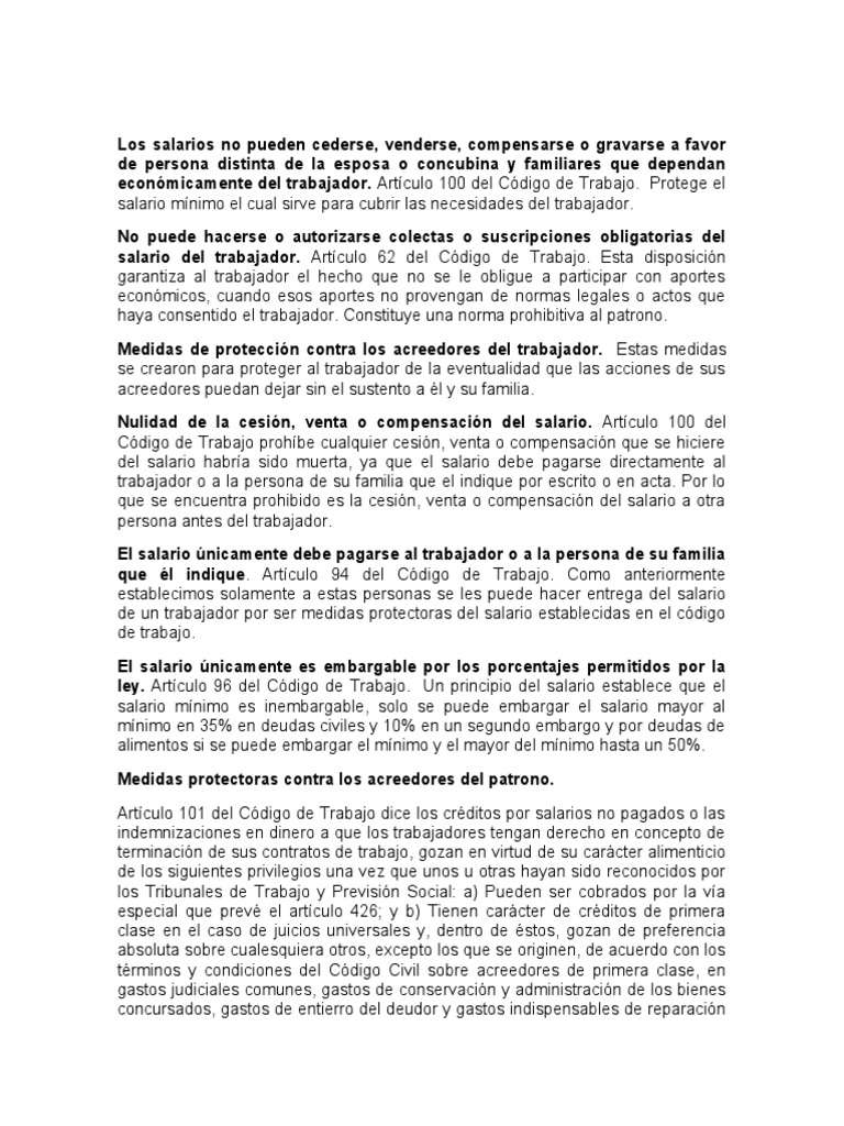 Protección del Salario en Guatemala | PDF | Tiempo de trabajo | Salario