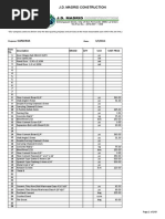 Materials List 1