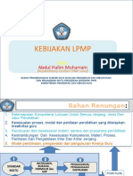 Kebijakan LPMP  Pelatihan Assesor PKG  2012 Nov 