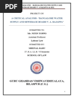 A Critical Analysis - "Bangalore Water Supply and Sewerage Board V. A. Rajappa"