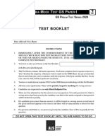 ALL INDIA MOCK TEST GS PAPER-I TEST SERIES 2020