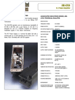 Am-4700 R.F. Power Amplifier Associated Industries Model Am-4700 Technical Bulletin