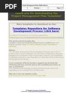 Thank-You For Downloading The Project Management Plan Template!