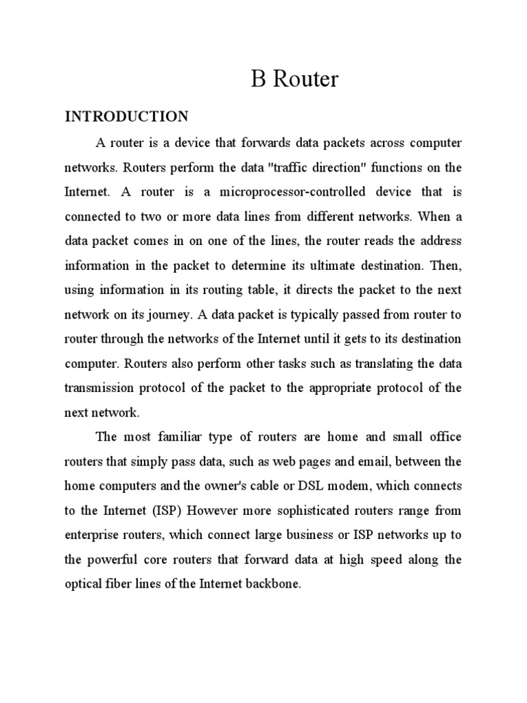 Router | PDF | Router (Computing) | Wireless Lan